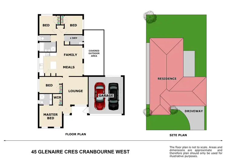 Floorplan of Homely house listing, 45 Glenaire Crescent, Cranbourne West VIC 3977