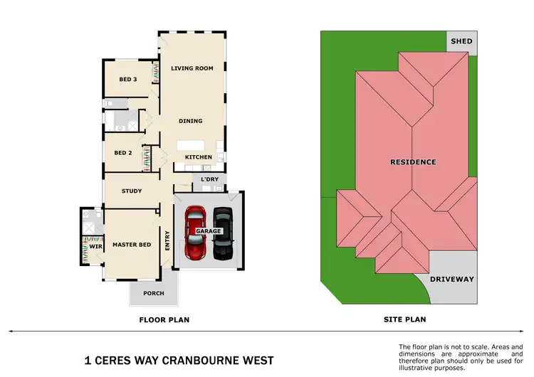 Floorplan of Homely house listing, 1 Ceres Way, Cranbourne West VIC 3977