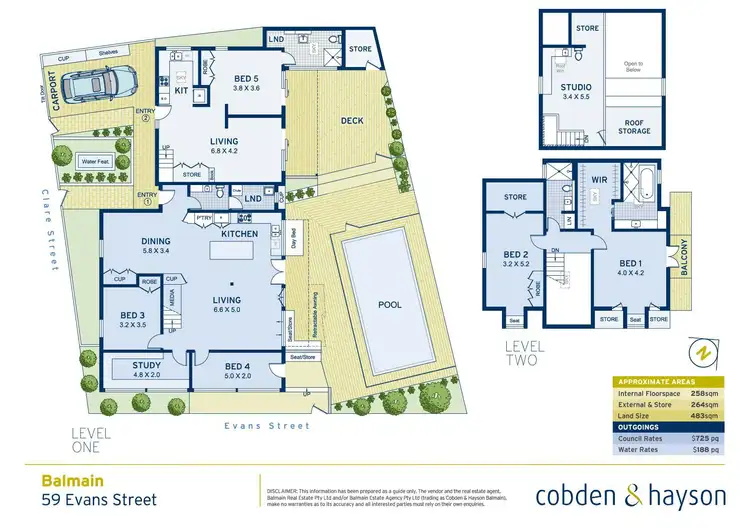 Floorplan of Homely house listing, 59 Evans Street, Balmain NSW 2041