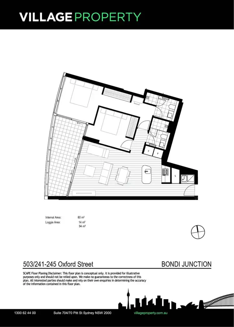 Floorplan of Homely apartment listing, 503/241-245 Oxford Street, Bondi Junction NSW 2022