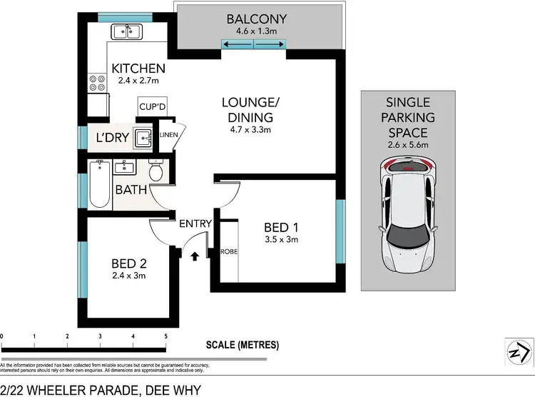 Floorplan of Homely apartment listing, 2/22 Wheeler Parade, Dee Why NSW 2099