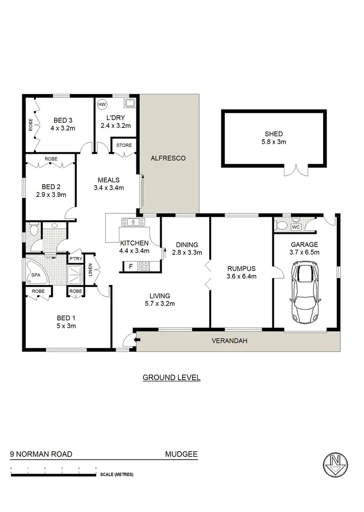 Floorplan of Homely house listing, 9 Norman Road, Mudgee NSW 2850