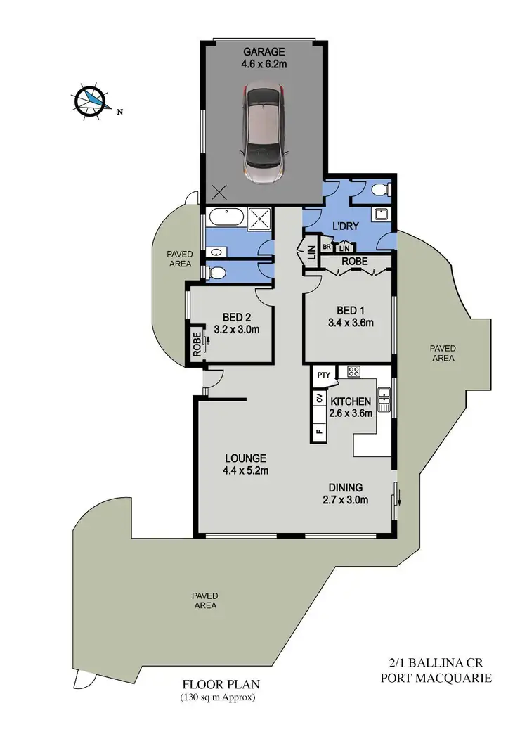 Floorplan of Homely villa listing, 2/1 Ballina Crescent, Port Macquarie NSW 2444