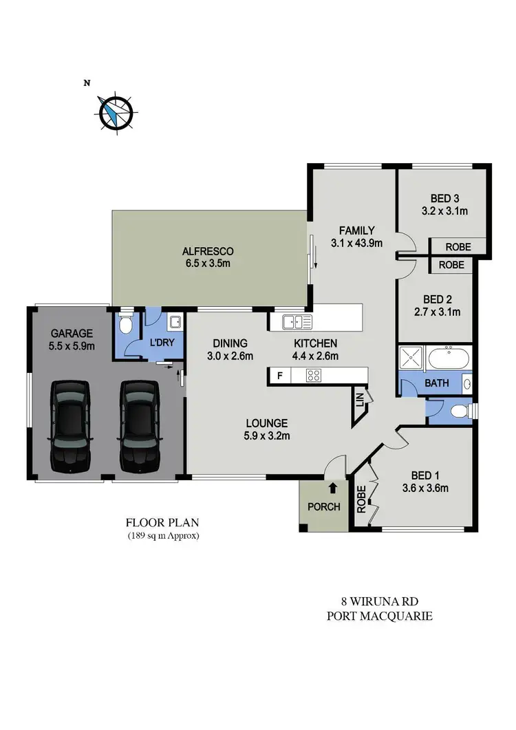 Floorplan of Homely house listing, 8 Wiruna Road, Port Macquarie NSW 2444