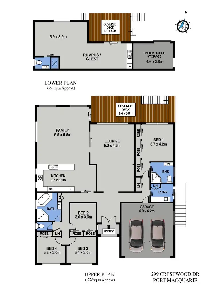 Floorplan of Homely house listing, 299 Crestwood Drive, Port Macquarie NSW 2444