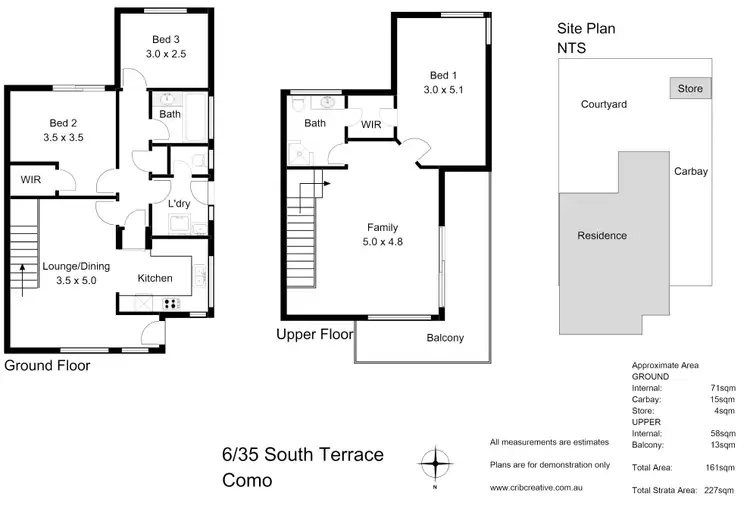 Floorplan of Homely townhouse listing, 6/35 South Terrace, Como WA 6152