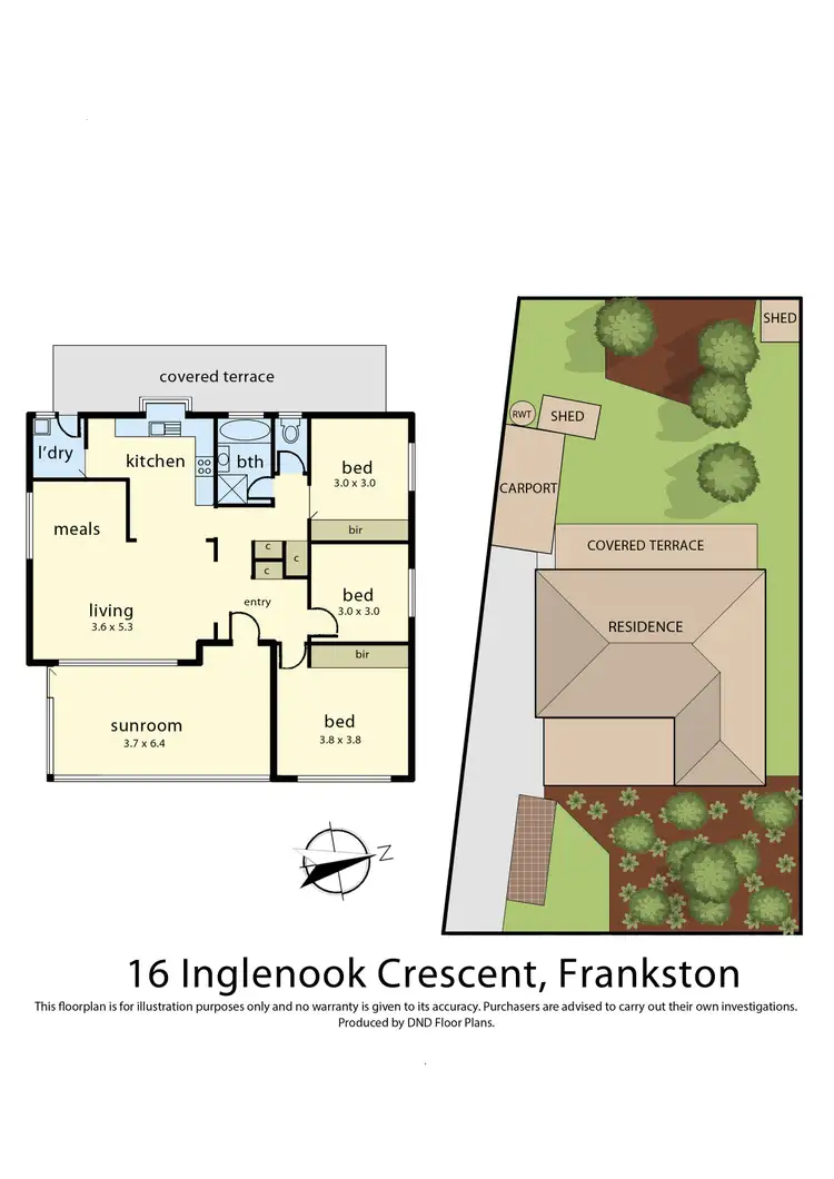 Floorplan of Homely house listing, 16 Inglenook Crescent, Frankston VIC 3199