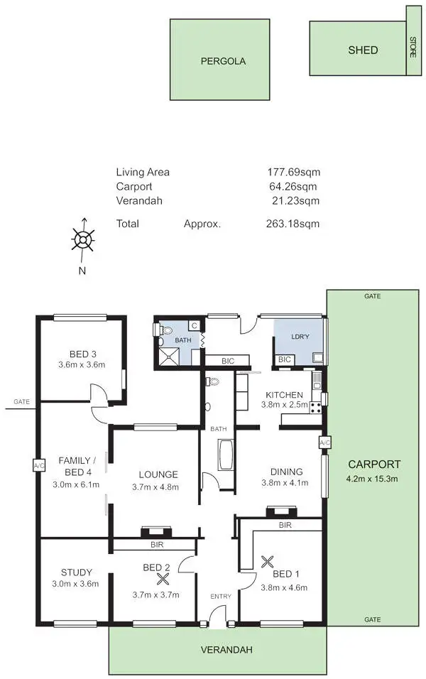 Floorplan of Homely house listing, 16 Ballville Street, Prospect SA 5082