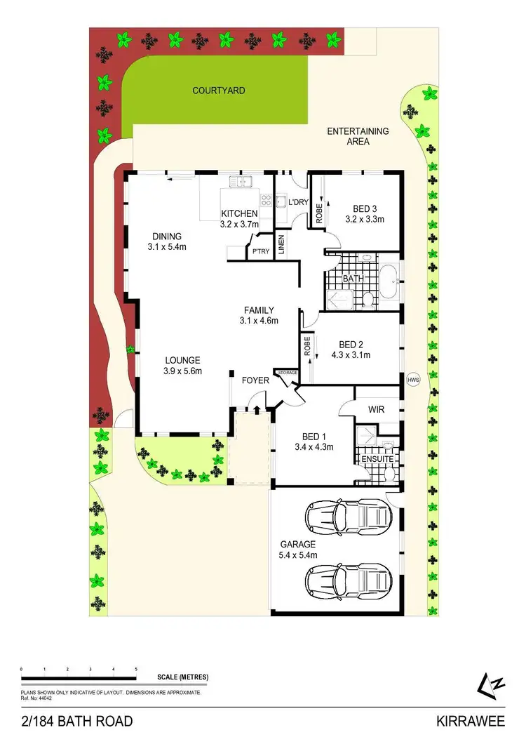 Floorplan of Homely villa listing, 2/184 Bath Road, Kirrawee NSW 2232
