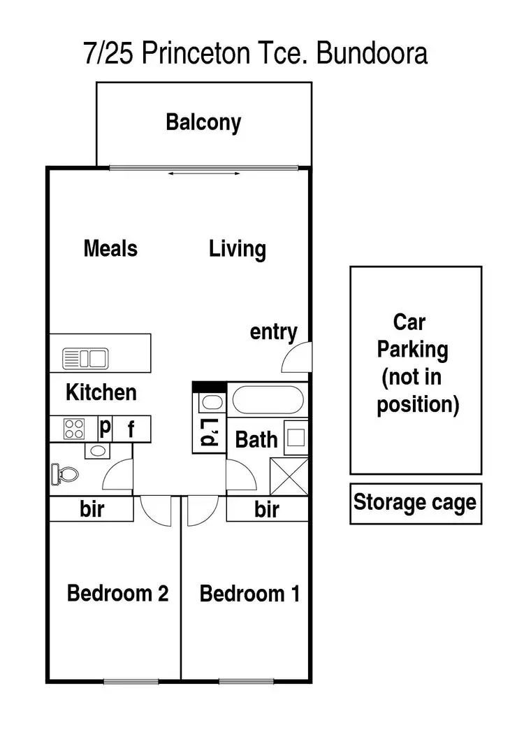 Floorplan of Homely apartment listing, 7/25 Princeton Terrace, Bundoora VIC 3083