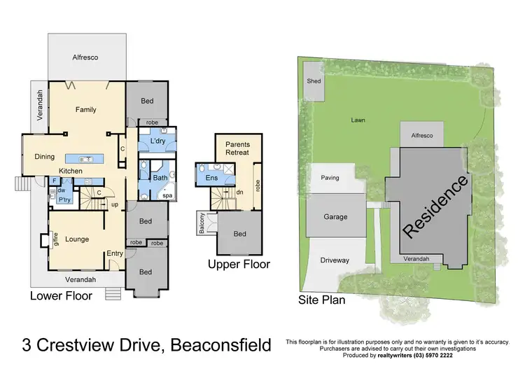 Floorplan of Homely house listing, 3 Crestview Drive,, Beaconsfield VIC 3807