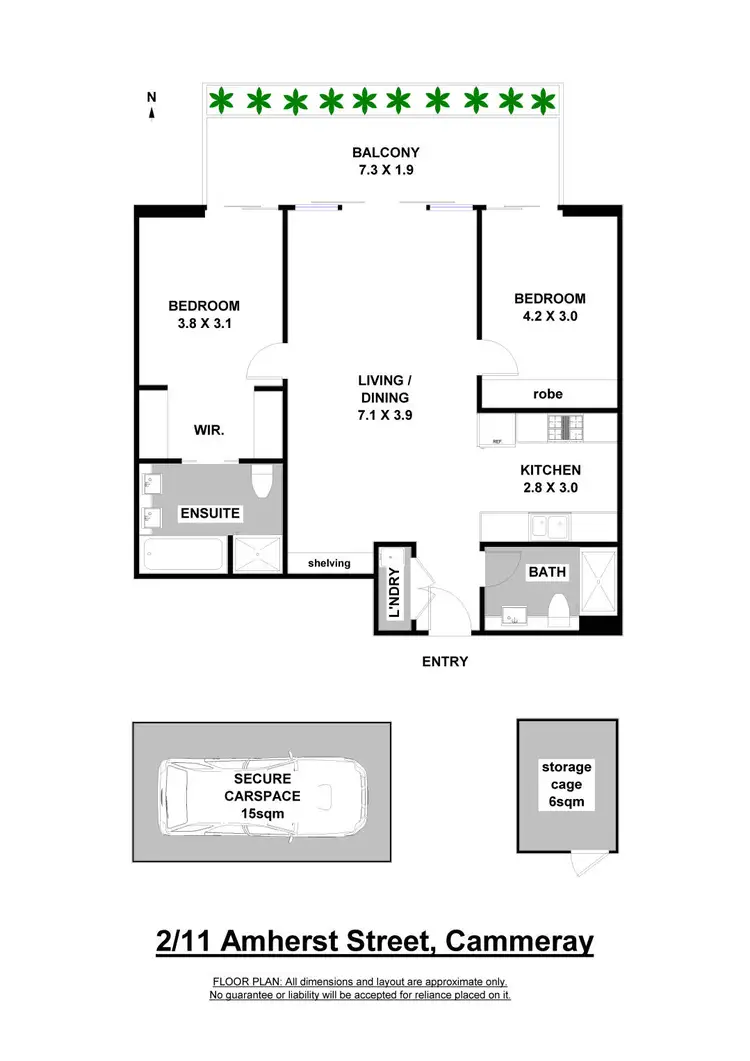 Floorplan of Homely apartment listing, 2/11 Amherst Street, Cammeray NSW 2062