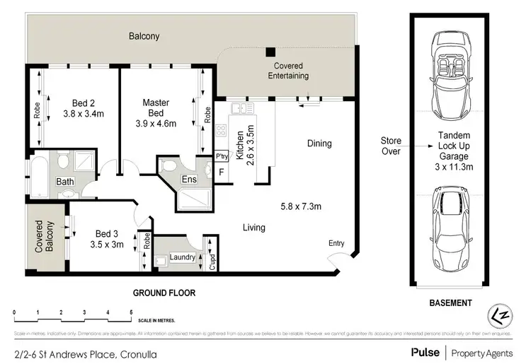 Floorplan of Homely unit listing, 2/2-6 St Andrews Place, Cronulla NSW 2230