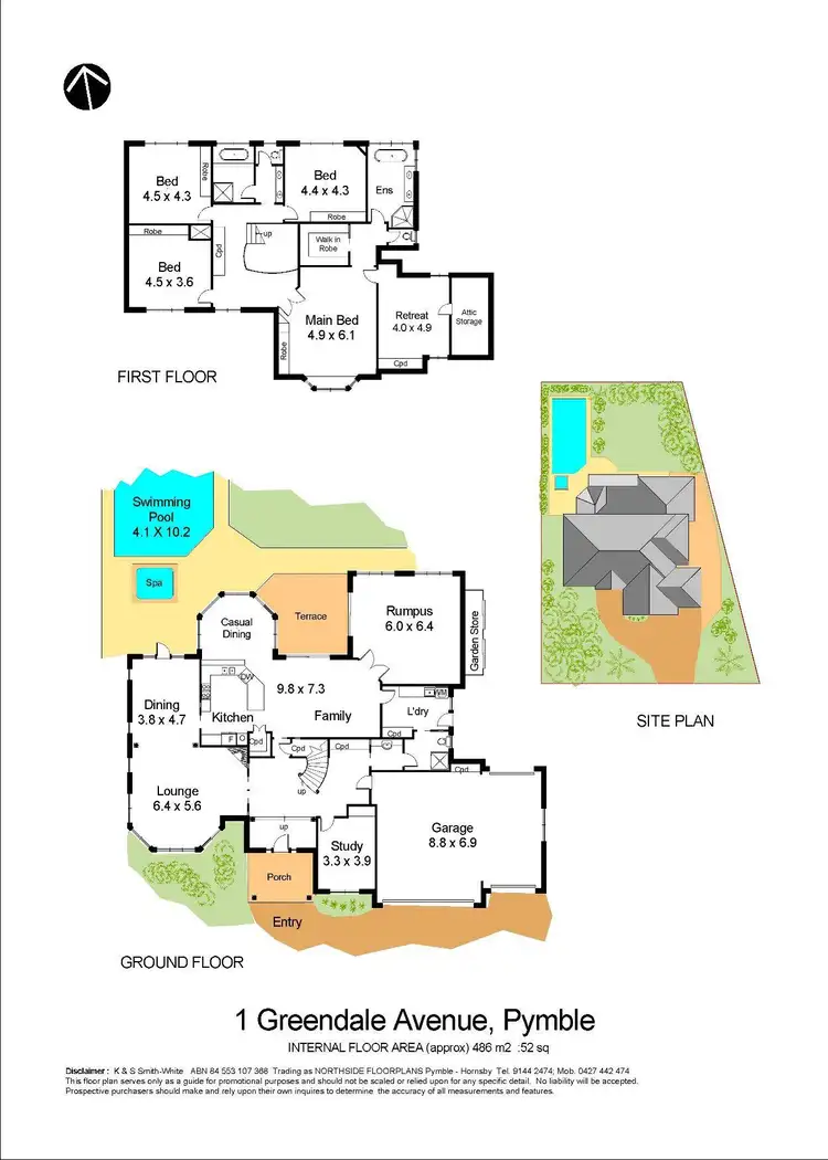 Floorplan of Homely house listing, 1 Greendale Avenue, Pymble NSW 2073