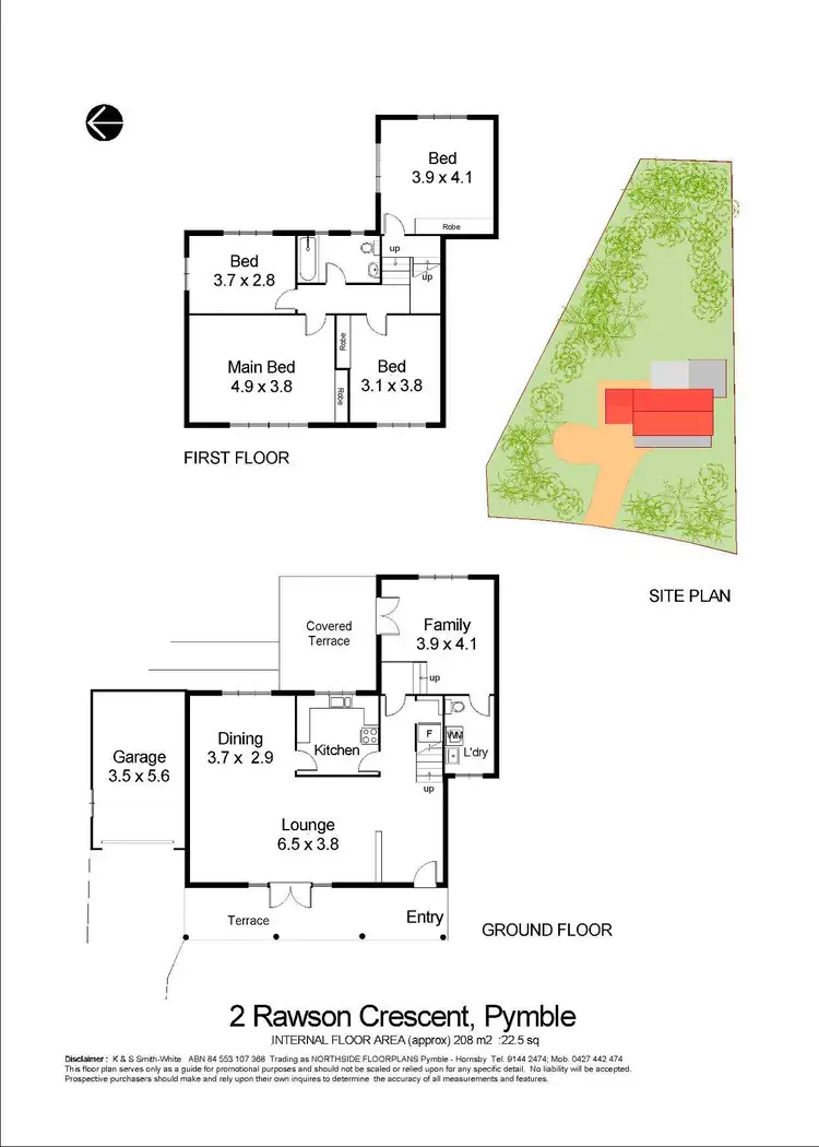 Floorplan of Homely house listing, 2 Rawson Crescent, Pymble NSW 2073