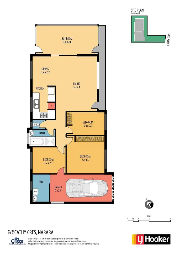 Floorplan of Homely unit listing, 2/8 Cathy Crescent, Narara NSW 2250