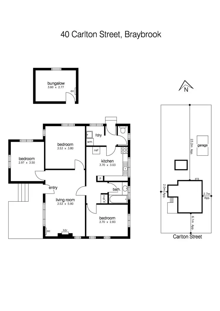 Floorplan of Homely house listing, 40 Carlton Street, Braybrook VIC 3019