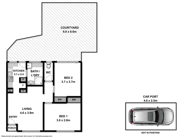 Floorplan of Homely unit listing, 4/1 Rattray Avenue, Wodonga VIC 3690