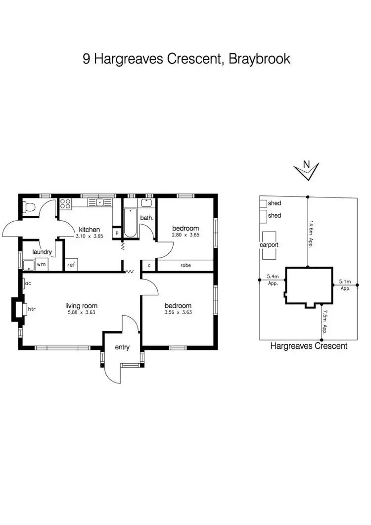 Floorplan of Homely house listing, 9 Hargreaves Crescent, Braybrook VIC 3019