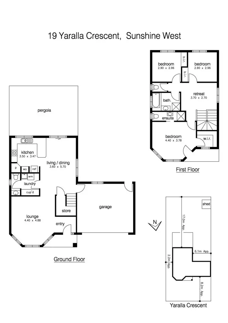 Floorplan of Homely house listing, 19 Yaralla Crescent, Sunshine West VIC 3020