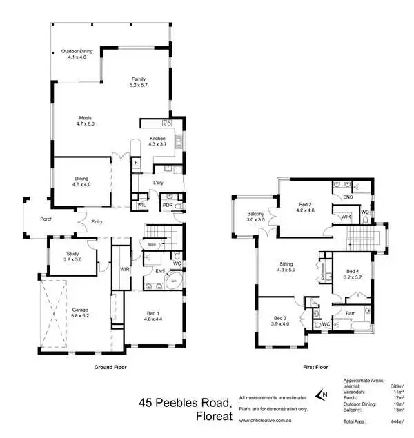 Floorplan of Homely house listing, 45 Peebles Road, Floreat WA 6014