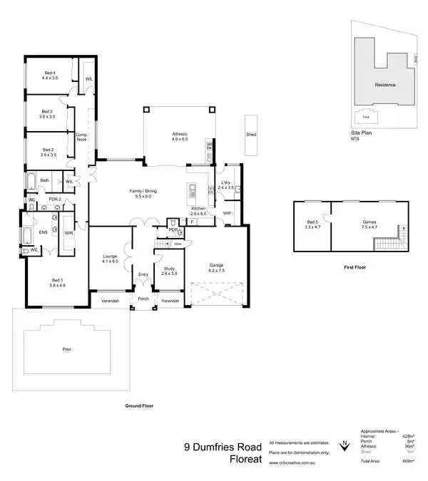 Floorplan of Homely house listing, 9 Dumfries Road, Floreat WA 6014