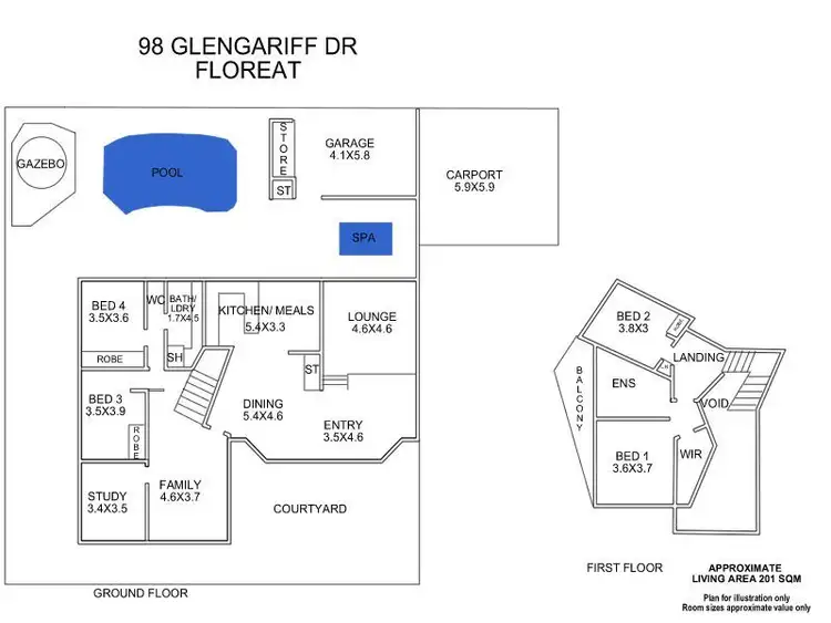 Floorplan of Homely house listing, 98 Glengariff Drive, Floreat WA 6014