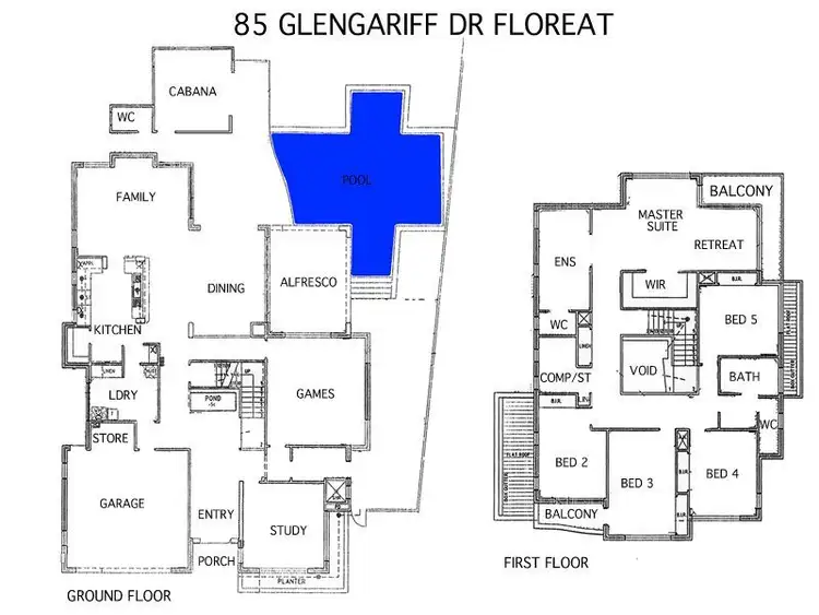 Floorplan of Homely house listing, 85 Glengariff Drive, Floreat WA 6014