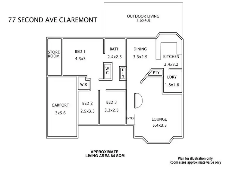 Floorplan of Homely house listing, 77 Second Avenue, Claremont WA 6010