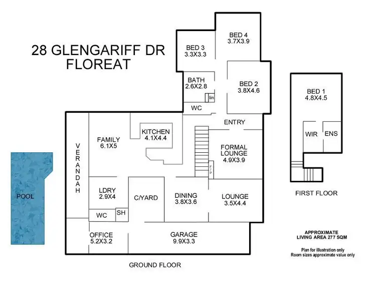 Floorplan of Homely house listing, 28 Glengariff Drive, Floreat WA 6014