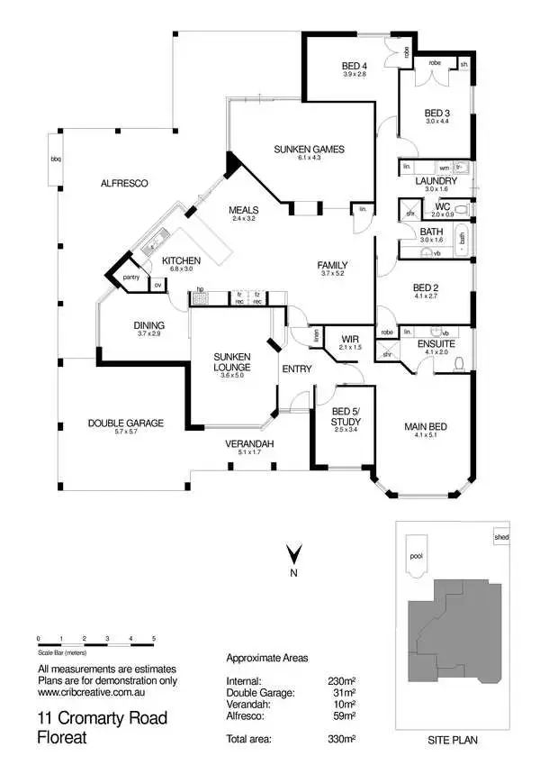 Floorplan of Homely house listing, 11 Cromarty Road, Floreat WA 6014