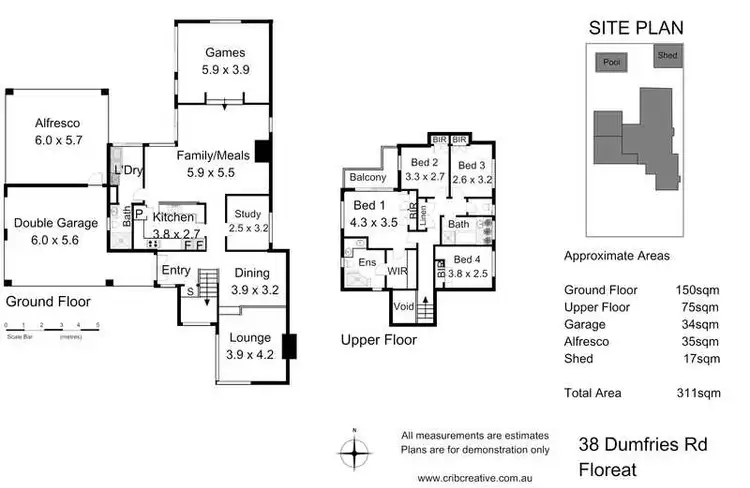 Floorplan of Homely house listing, 38 Dumfries Road, Floreat WA 6014