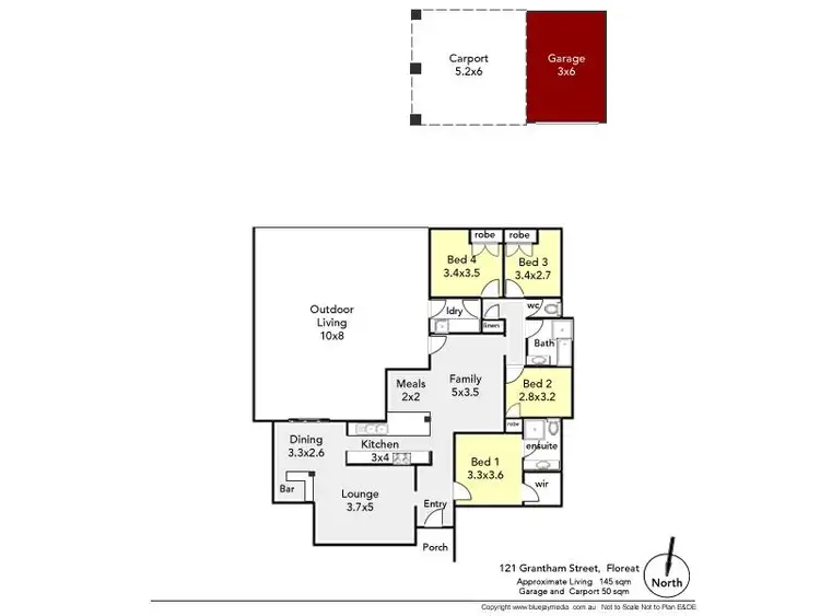 Floorplan of Homely house listing, 121 Grantham Street, Floreat WA 6014