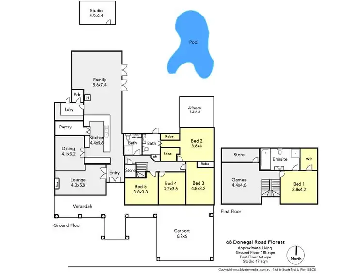Floorplan of Homely house listing, 68 Donegal Road, Floreat WA 6014