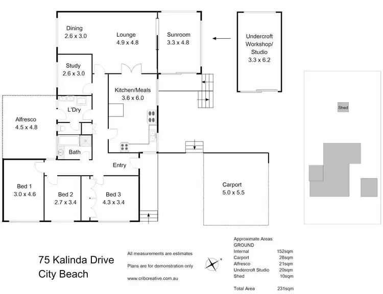 Floorplan of Homely house listing, 75 Kalinda Drive, City Beach WA 6015