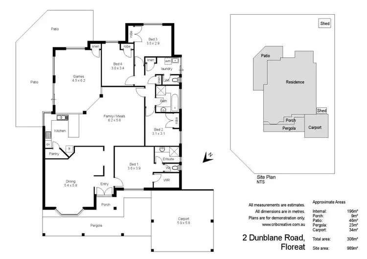Floorplan of Homely house listing, 2 Dunblane Road, Floreat WA 6014