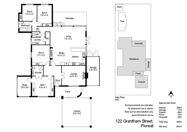 Floorplan of Homely house listing, 122 Grantham Street, Floreat WA 6014