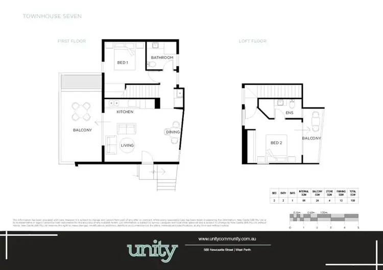 Floorplan of Homely apartment listing, 9/588 Newcastle Street, West Perth WA 6005
