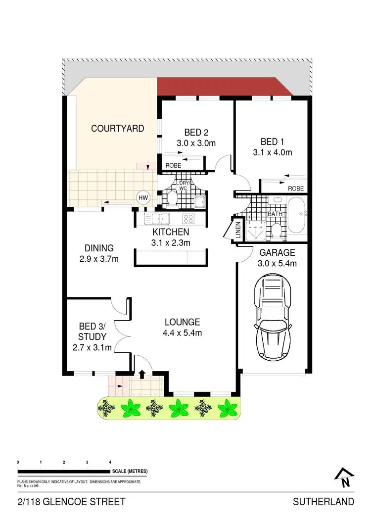 Floorplan of Homely villa listing, 2/118 Glencoe Street, Sutherland NSW 2232