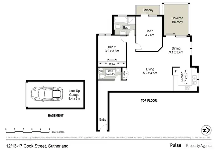 Floorplan of Homely apartment listing, 12/13-17 Cook Street, Sutherland NSW 2232