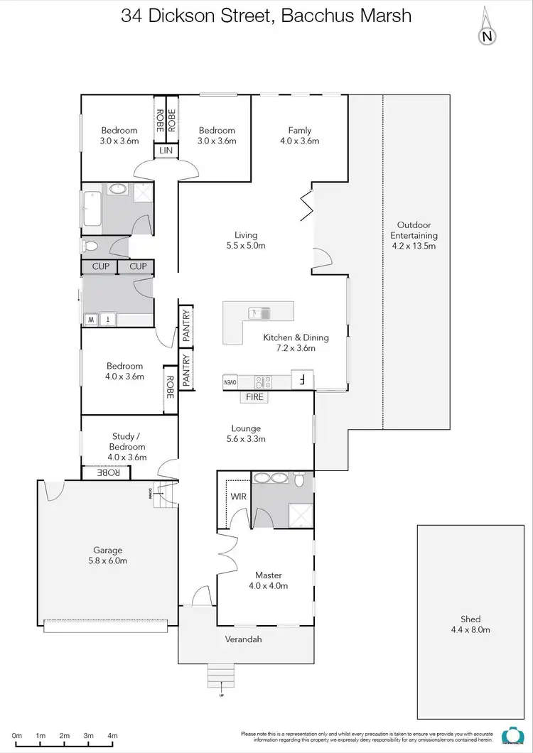 Floorplan of Homely house listing, 34 Dickson Street, Bacchus Marsh VIC 3340