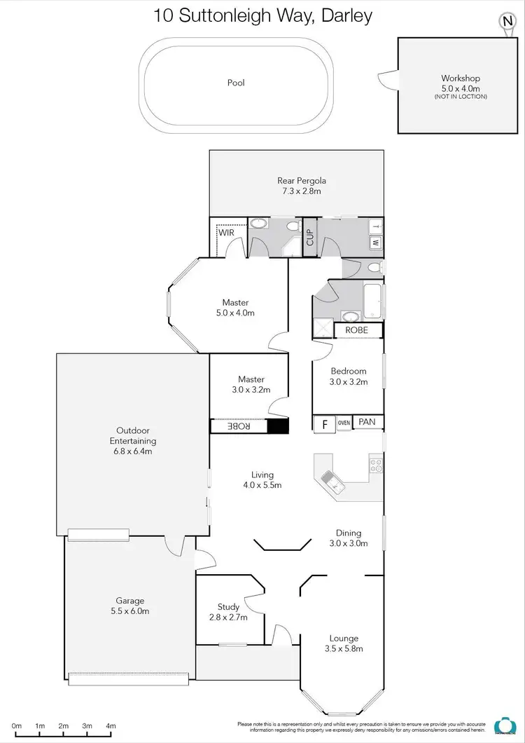 Floorplan of Homely house listing, 10 Suttonleigh Way, Bacchus Marsh VIC 3340