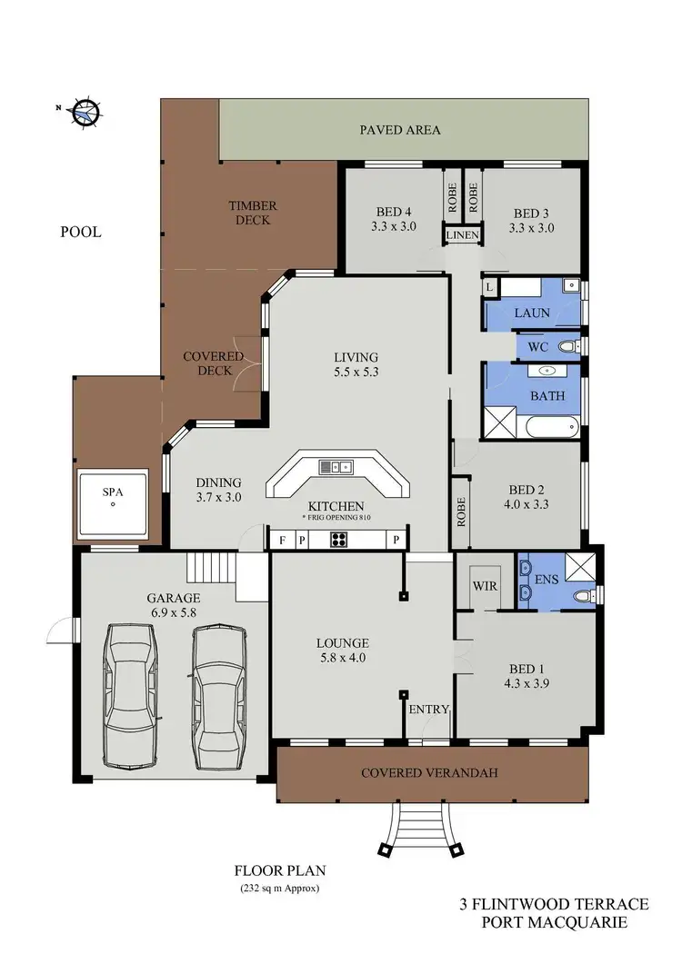Floorplan of Homely house listing, 3 Flintwood Terrace, Port Macquarie NSW 2444