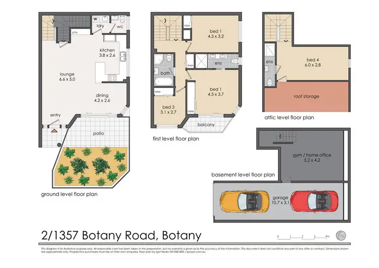 Floorplan of Homely unit listing, 2/1357 Botany Road, Botany NSW 2019