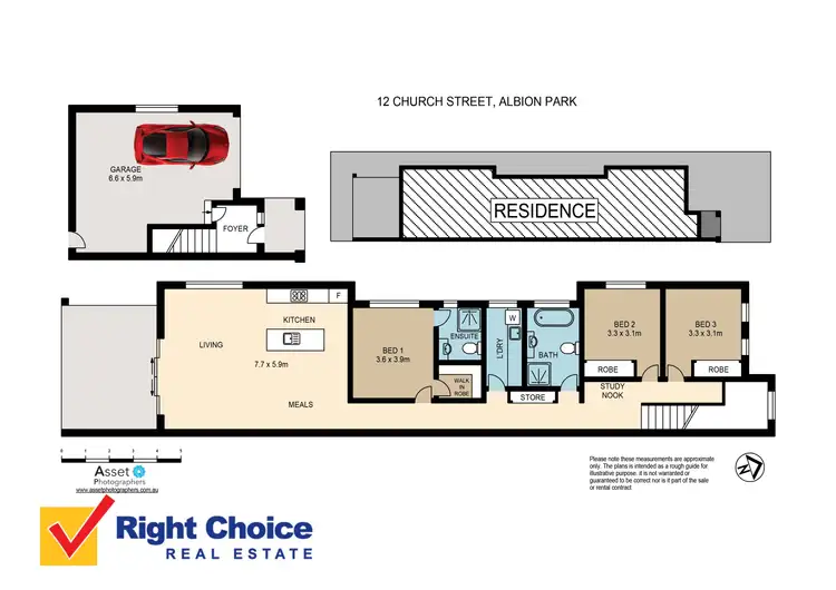 Floorplan of Homely semi-detached listing, 12 Church Street, Albion Park NSW 2527