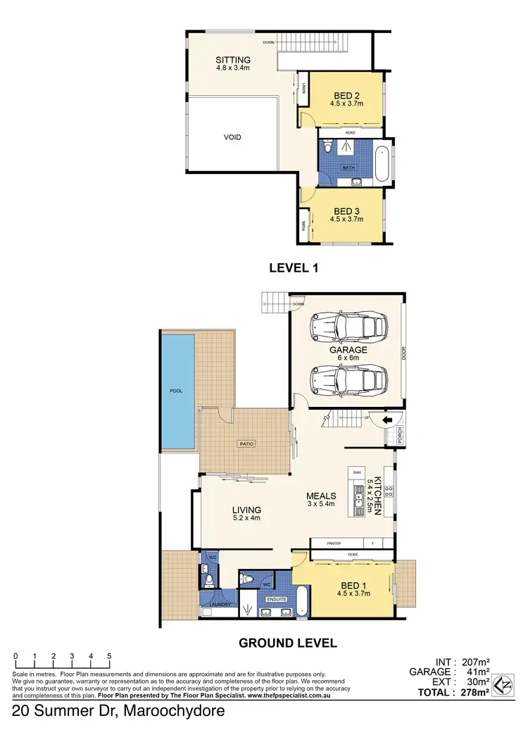 Floorplan of Homely house listing, 20 Summer Drive, Maroochydore QLD 4558