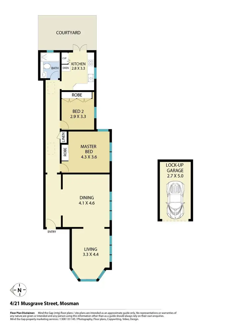 Floorplan of Homely apartment listing, 4/21 Musgrave Street, Mosman NSW 2088