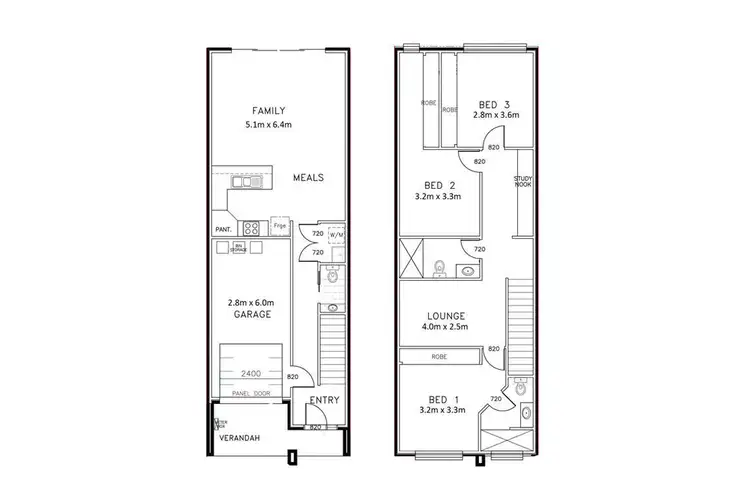Floorplan of Homely townhouse listing, 8 Elliot Drive, Northgate SA 5085