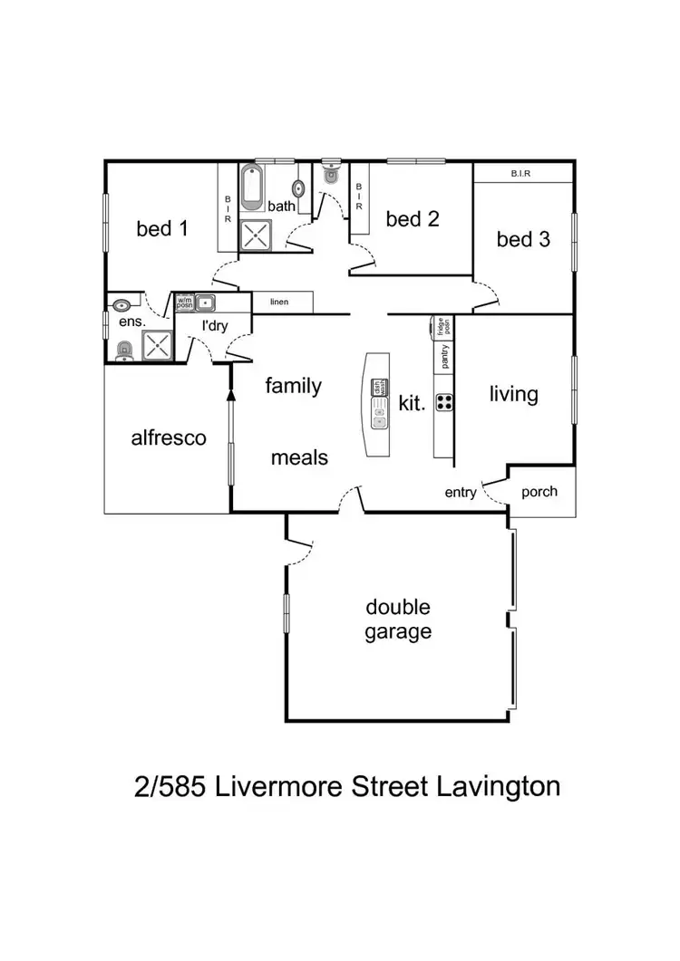 Floorplan of Homely townhouse listing, 2/585 Livermore Street, Lavington NSW 2641