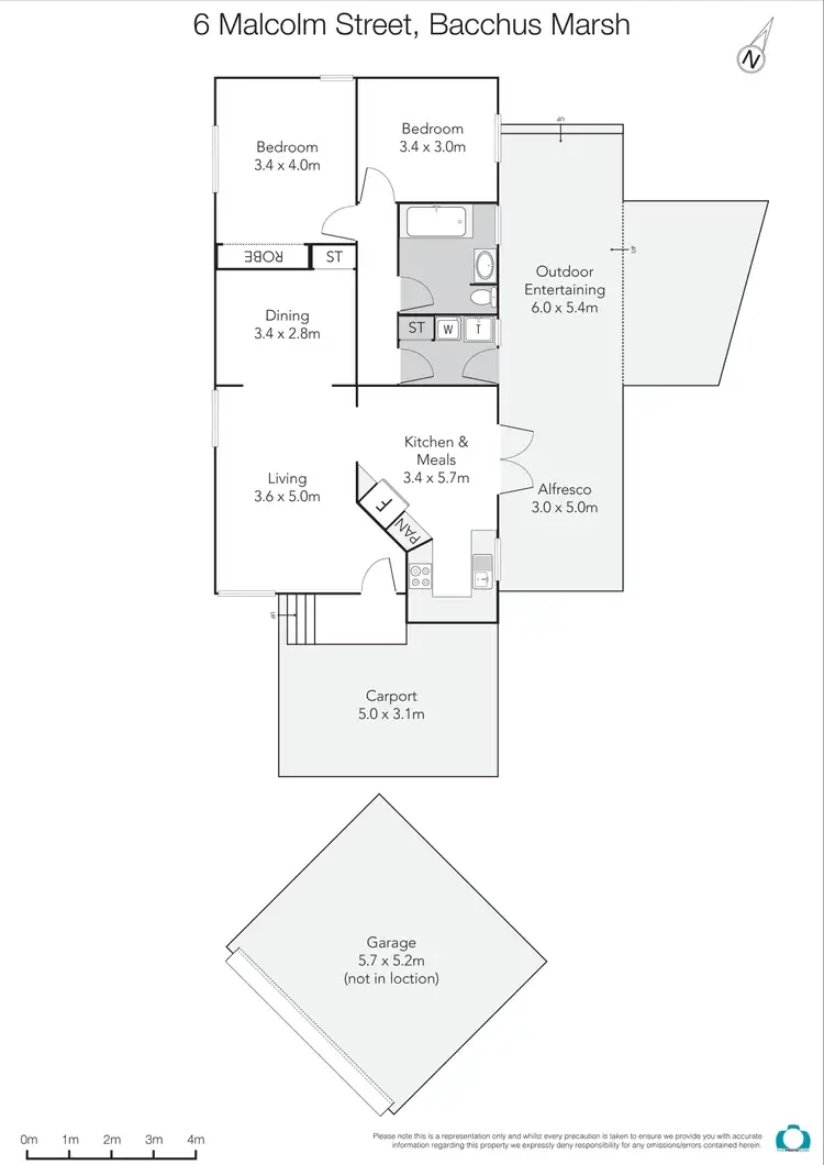 Floorplan of Homely house listing, 6 Malcolm Street, Bacchus Marsh VIC 3340